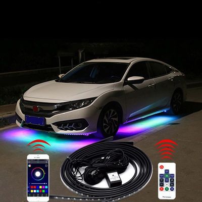 12V Multicolor Car Underglow Lights , 4pcs Underglow Light Kits For Cars