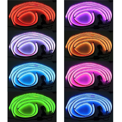 4PCS RGB Car Underglow Lights , 8 Colors Neon Tube Lights For Cars