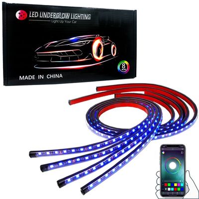 APP Bluetooth 60W Car Underglow Lights , 2.5M Underglow Neon Lights Kit