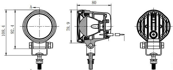 10W Stainless Steel Offroad IP67 Blue Light Forklift