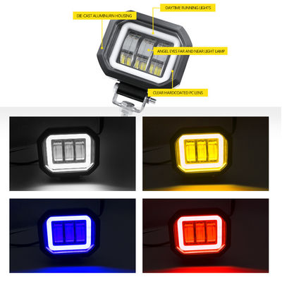 30W Square 12V Car LED Work Lights , 6000K LED Auto Driving Lights