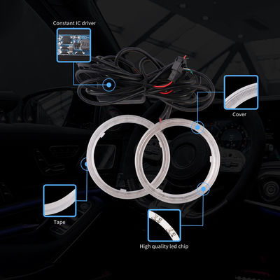 RGB Auto Colorful LED Halo Rings For Headlights , 95mm Angel Eyes LED Lights
