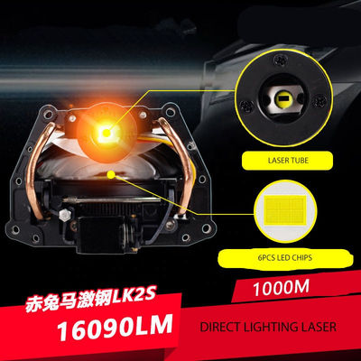 Motorcycle LED Chip Bi Laser Headlight Bulbs ，5500K Laser Beam Headlights