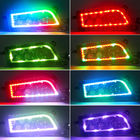 30W Multi Color Polaris General LED Headlights ， RGB Drl Halo Projector Headlights