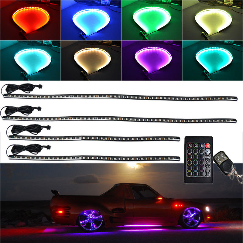 LED Music Remote Strips 12w Neon Lights Car Exterior