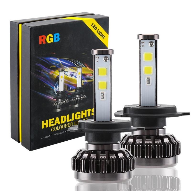 6000LM Car LED Headlight Bulb , Shockproof Color Changing Led Headlights